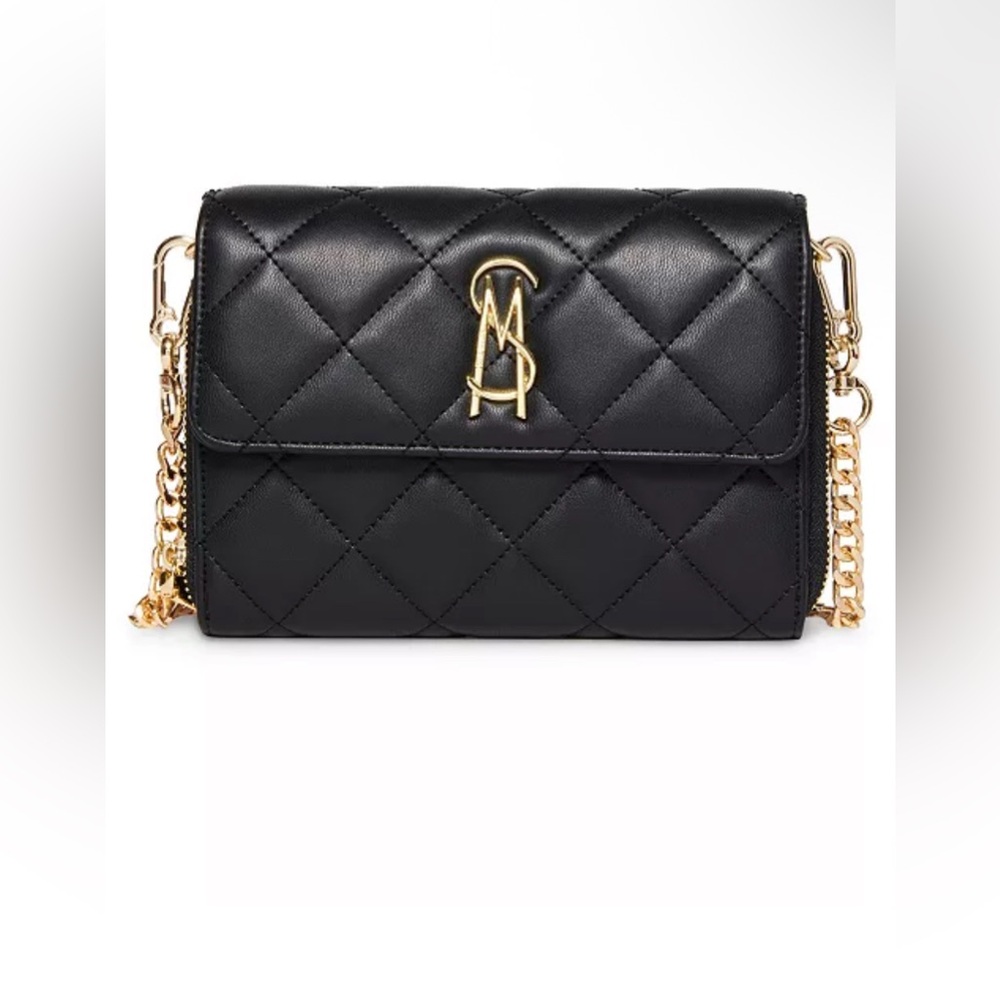 Steve Madden B Carina Quilted C/B. Black/Gold.